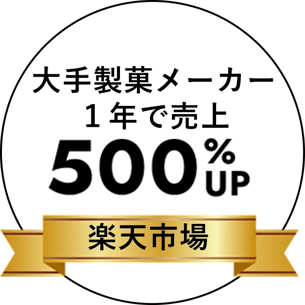 大手製菓メーカー１年で売上 500％UP